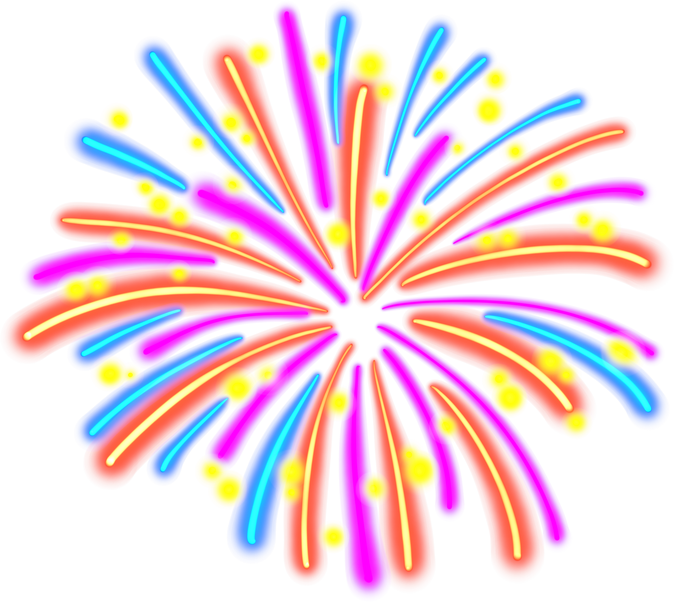 neon fireworks